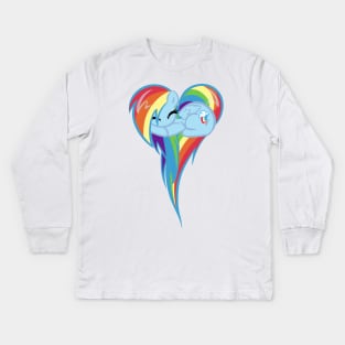 Heart Of Rainbow Dash Kids Long Sleeve T-Shirt